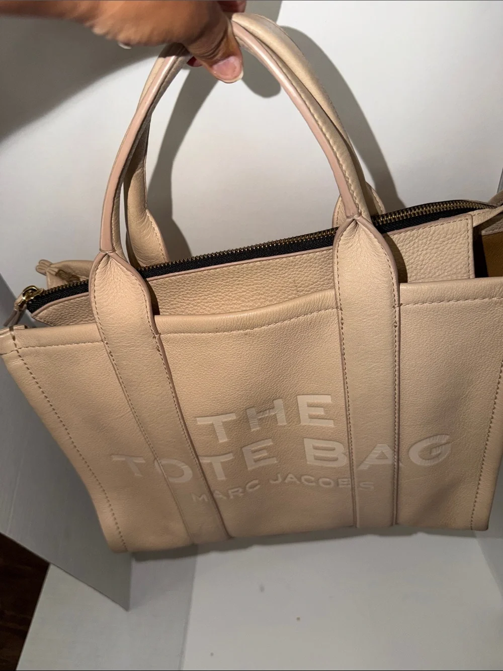 Marc Jacobs Beige Leather The Tote Bag